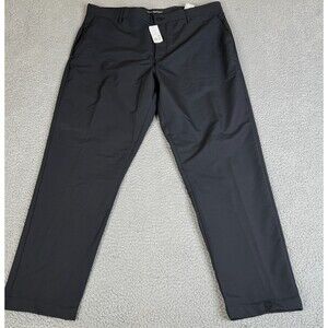 Banana Republic Pants 40x30 Black Caviar Flat Front Performance Stretch Tapered